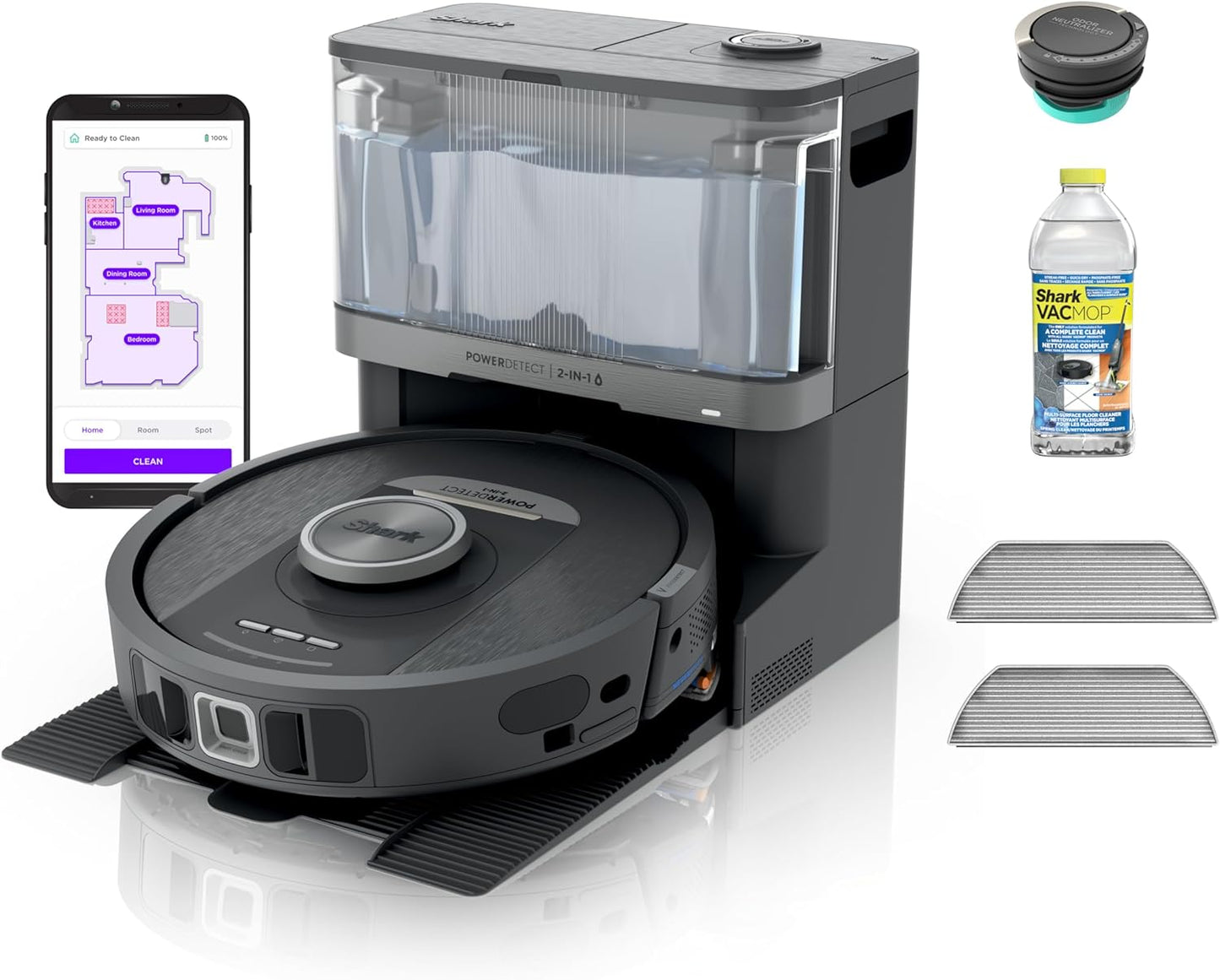Robot Vacuum & Mop Combo, PowerDetect NeverTouch Pro