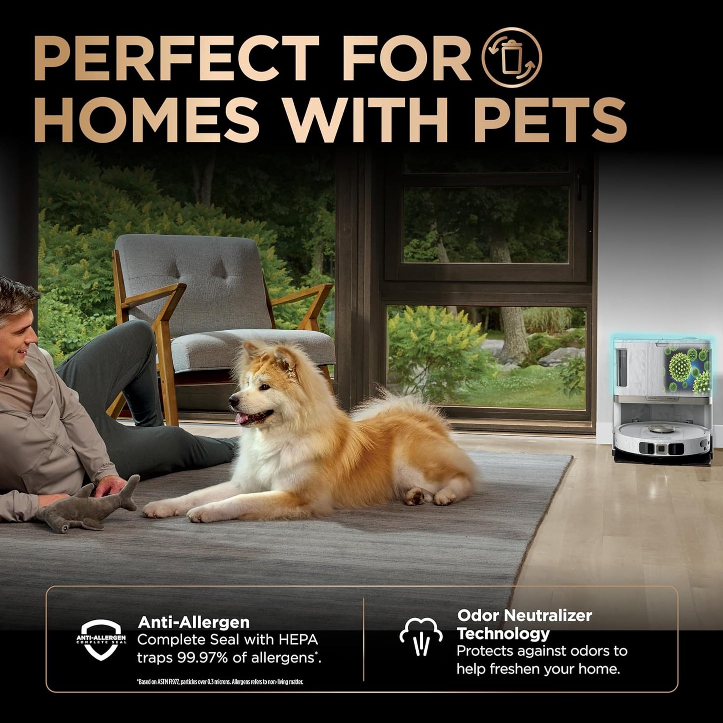 Robot Vacuum & Mop Combo, PowerDetect NeverTouch Pro