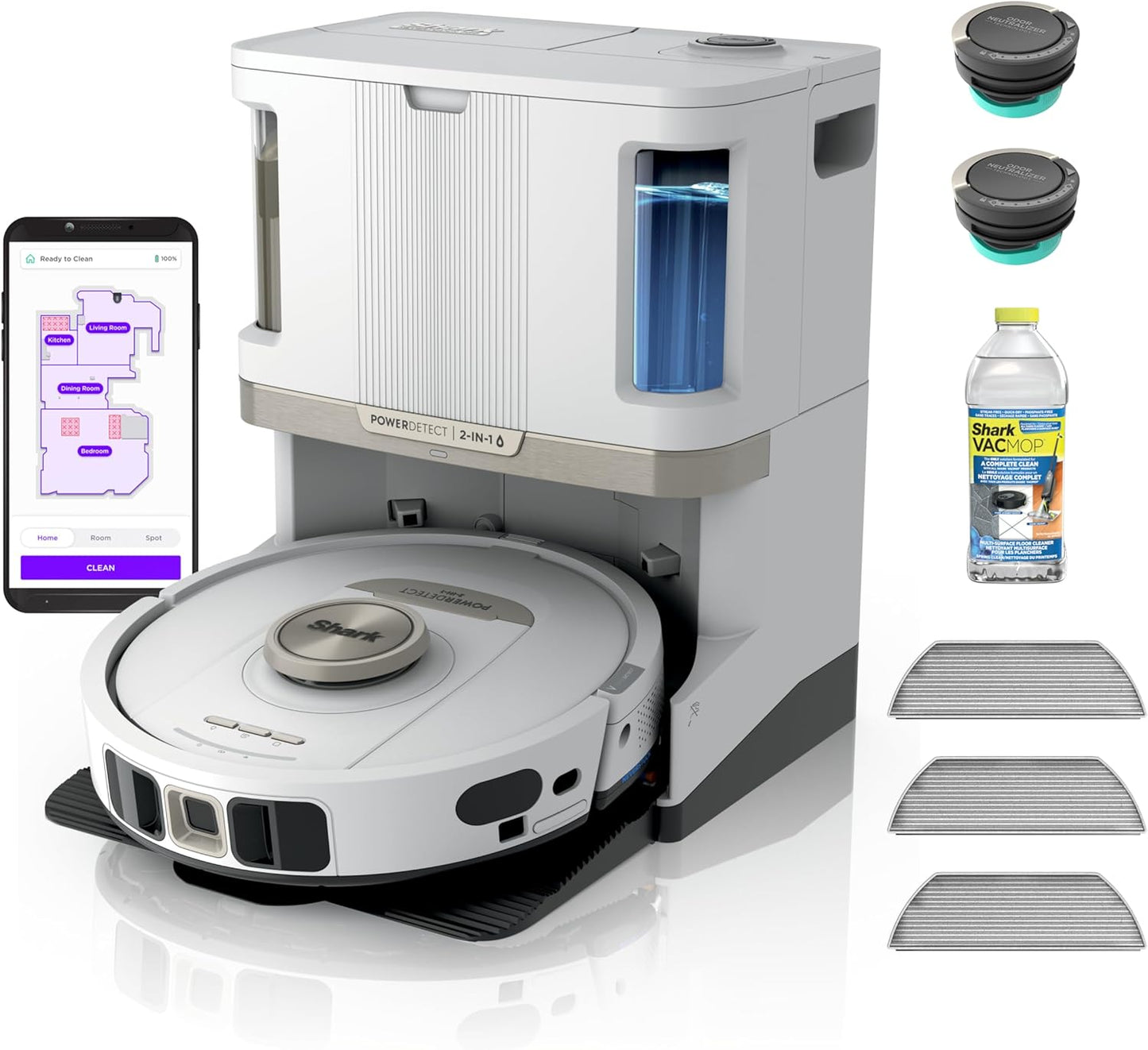 Robot Vacuum & Mop Combo, PowerDetect NeverTouch Pro