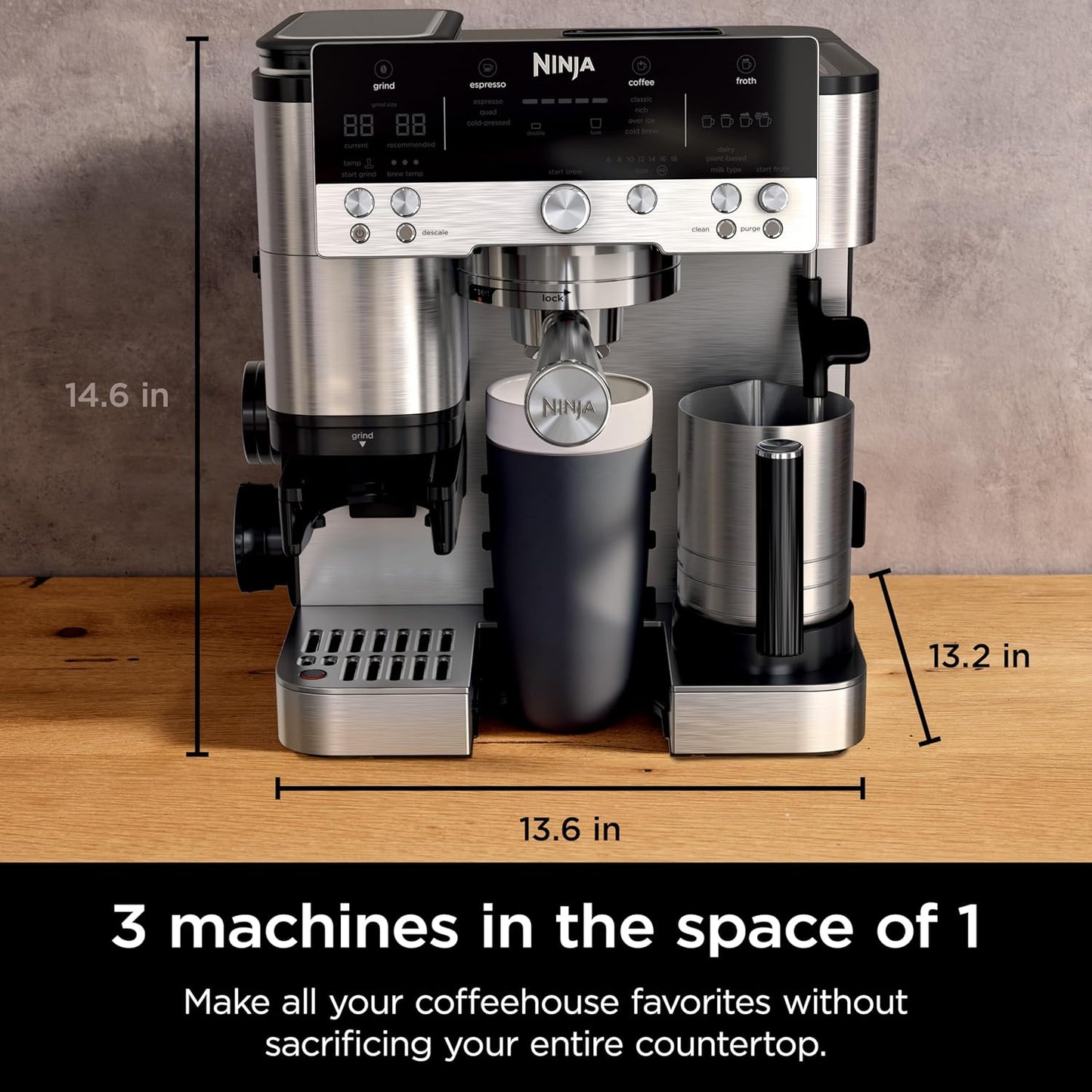 Ninja Espresso Machine, Luxe Café Premier Series, Drip Coffee Maker