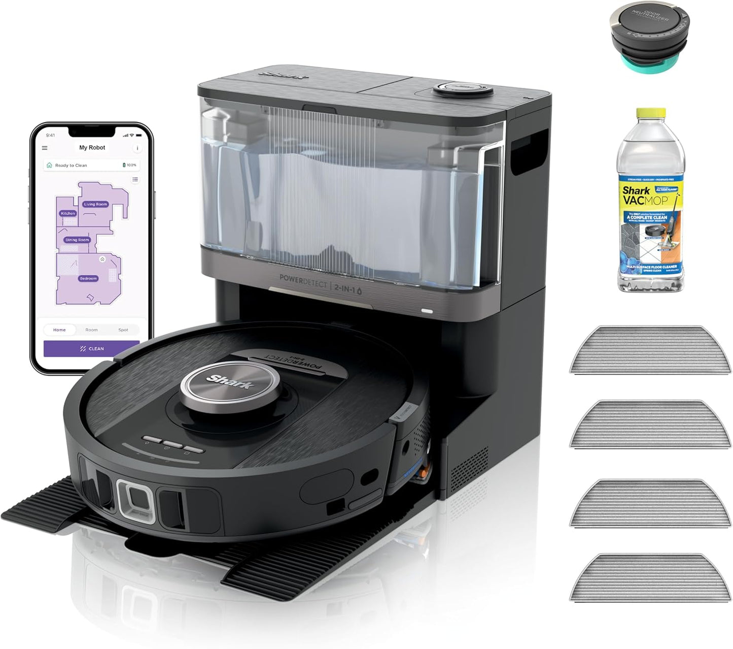 Robot Vacuum & Mop Combo, PowerDetect NeverTouch Pro
