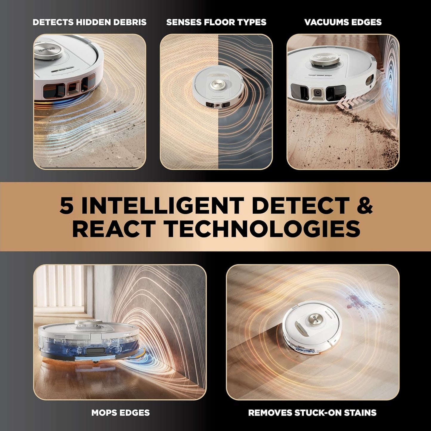 Robot Vacuum & Mop Combo, PowerDetect NeverTouch Pro