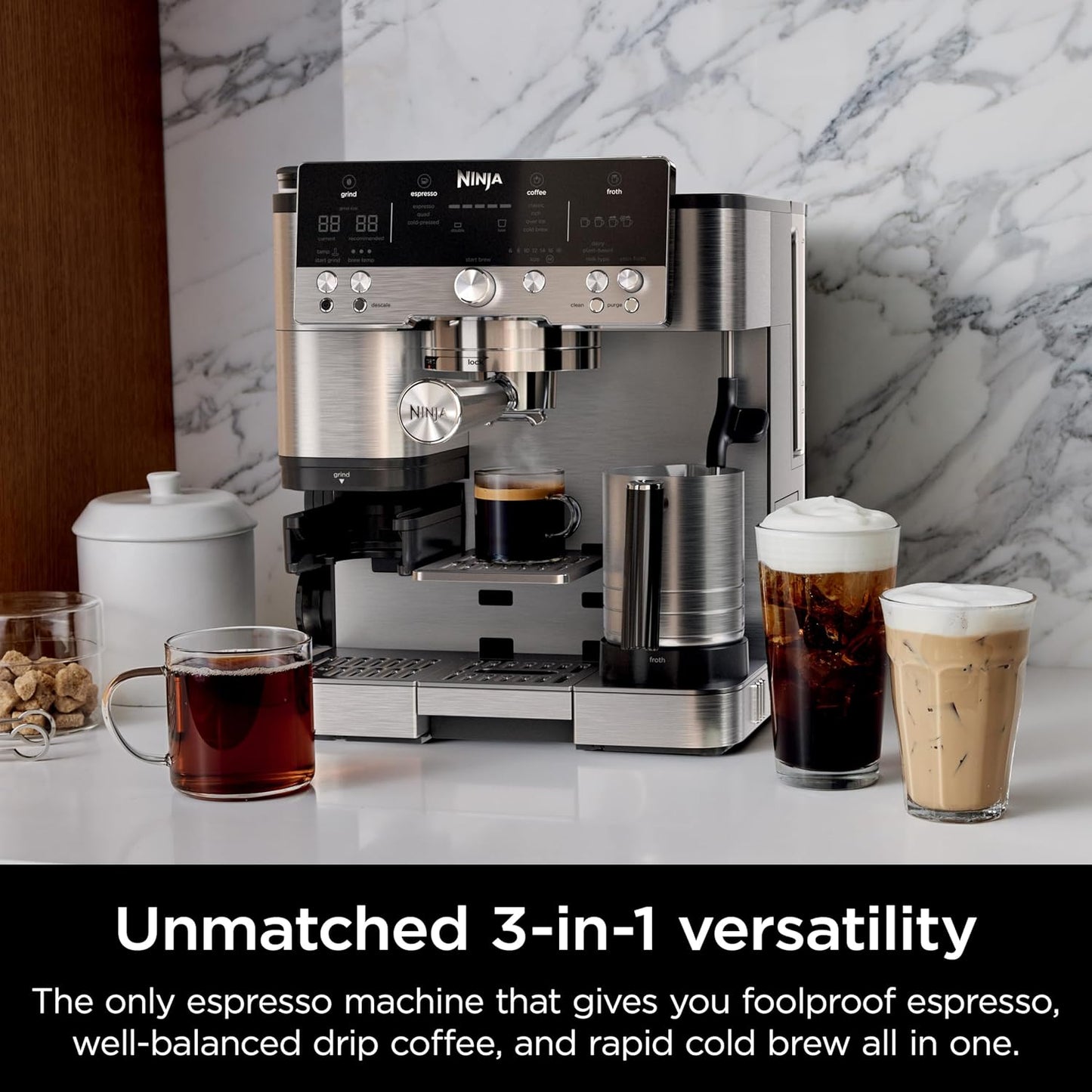 Ninja Espresso Machine, Luxe Café Premier Series, Drip Coffee Maker